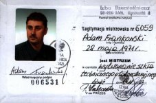 Master’s card of Adam Frankowski