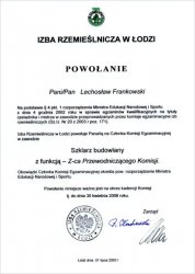 Appointment of Lechosław Frankowski to examination panel